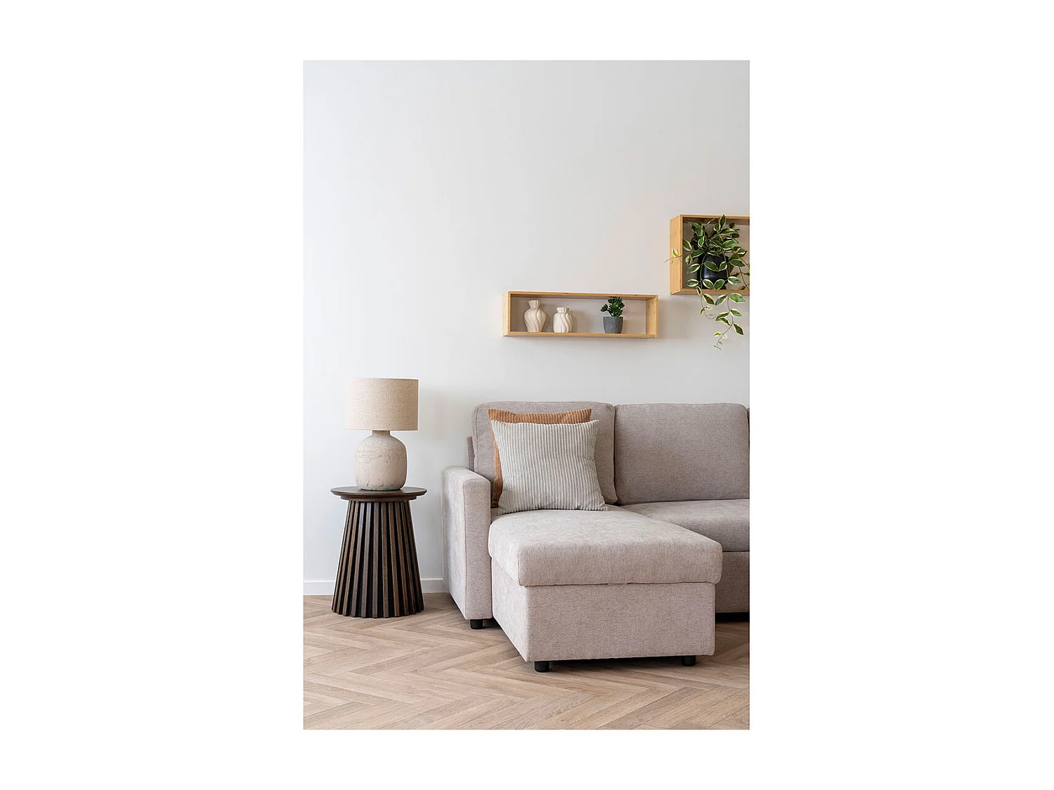 Ember - Etagère murale en bambou L70cm - Bois clair