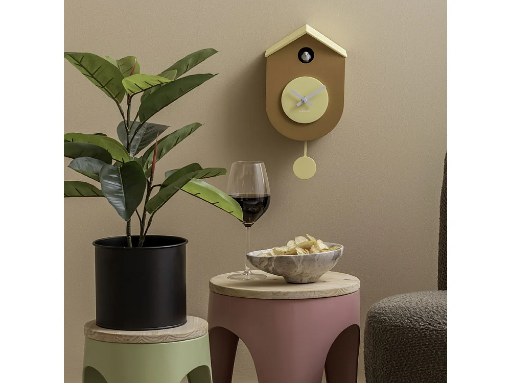 Grato cuckoo - Horloge à pendule - Ocre