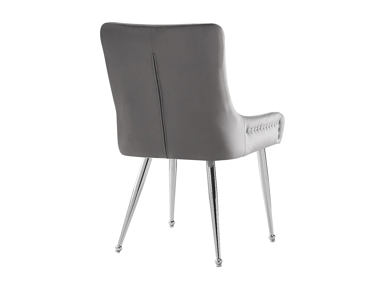 Lot de 2 chaises - Velours de haute qualité - style moderne - Gris