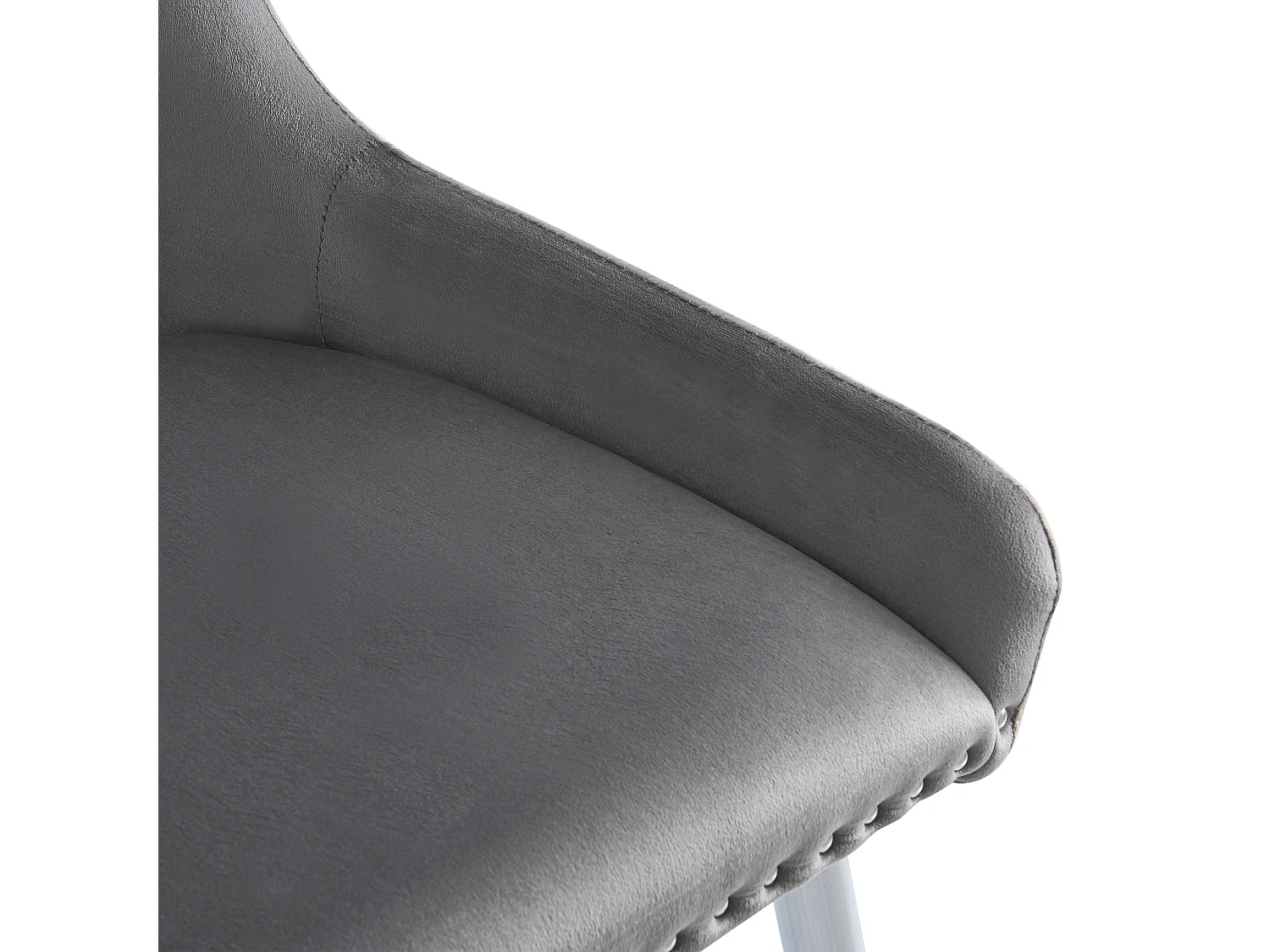 Lot de 2 chaises - Velours de haute qualité - style moderne - Gris