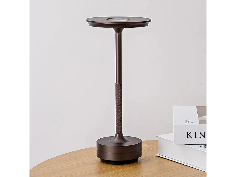 Lampe de Table LED Rechargeable Tactile - Alliage Aluminium, Intensité Variable, Bureau/Chambre - Argent