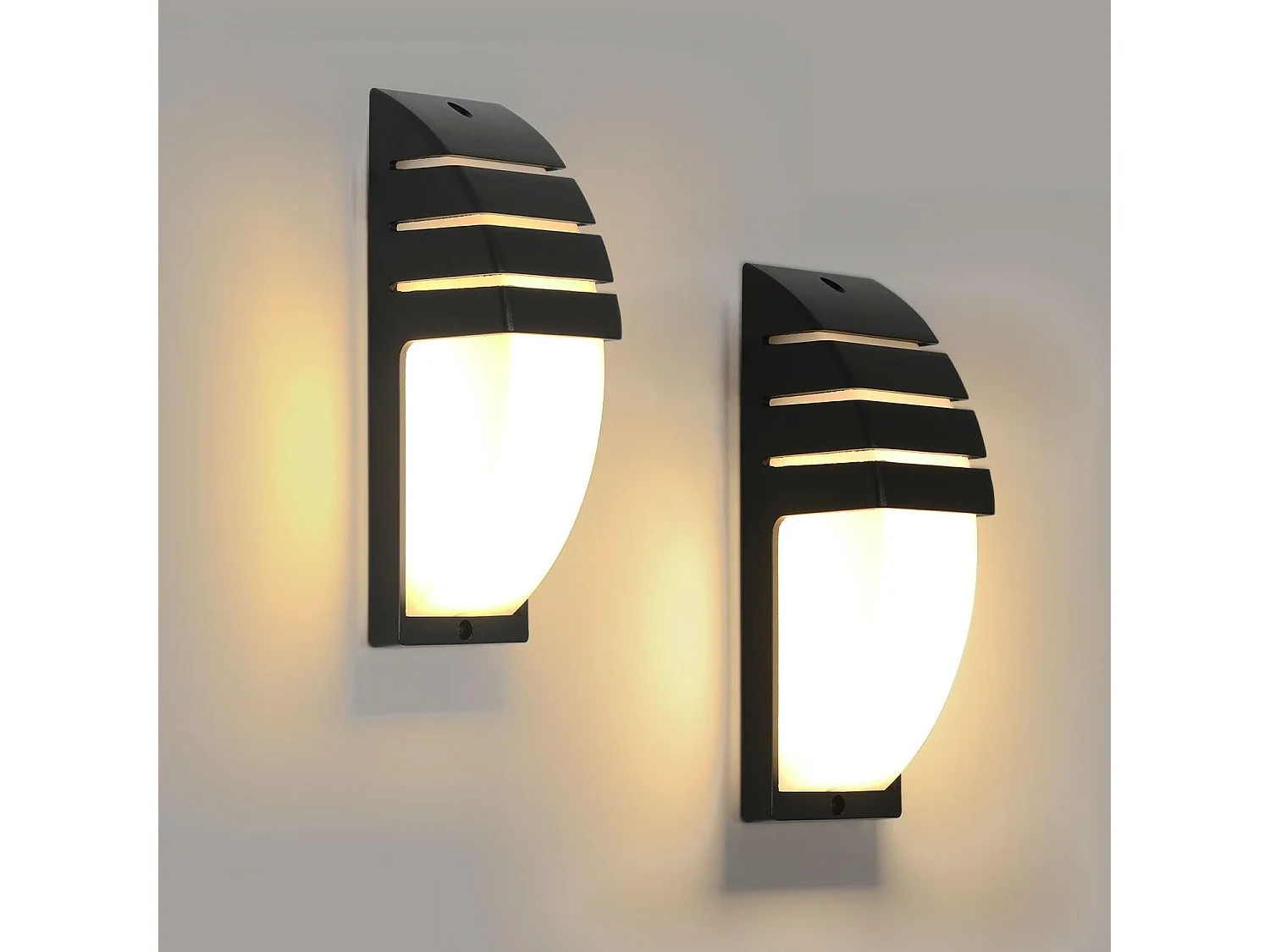 2 Pièces 12W Applique Murale Exterieure, Applique Exterieur/Intérieur LED IP65 Etanche, Applique Murale Intérieure pour Cour, Jardin, Terrasse, Mur. P