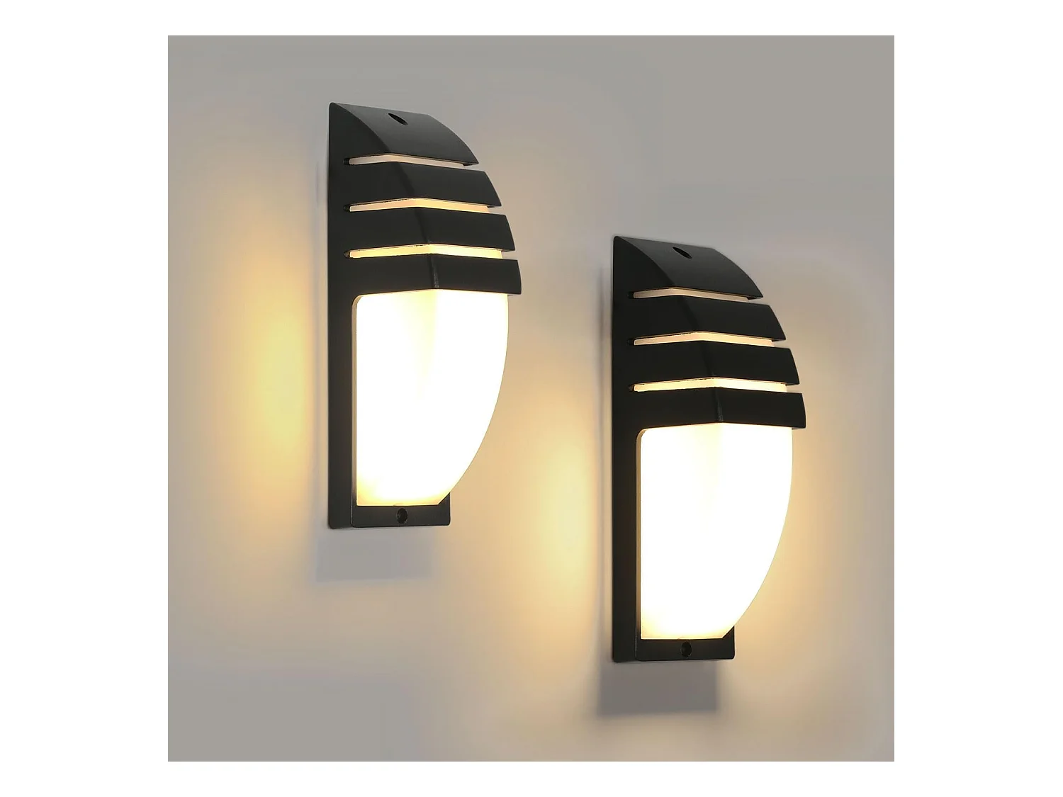 2 Pièces 12W Applique Murale Exterieure, Applique Exterieur/Intérieur LED IP65 Etanche, Applique Murale Intérieure pour Cour, Jardin, Terrasse, Mur. P