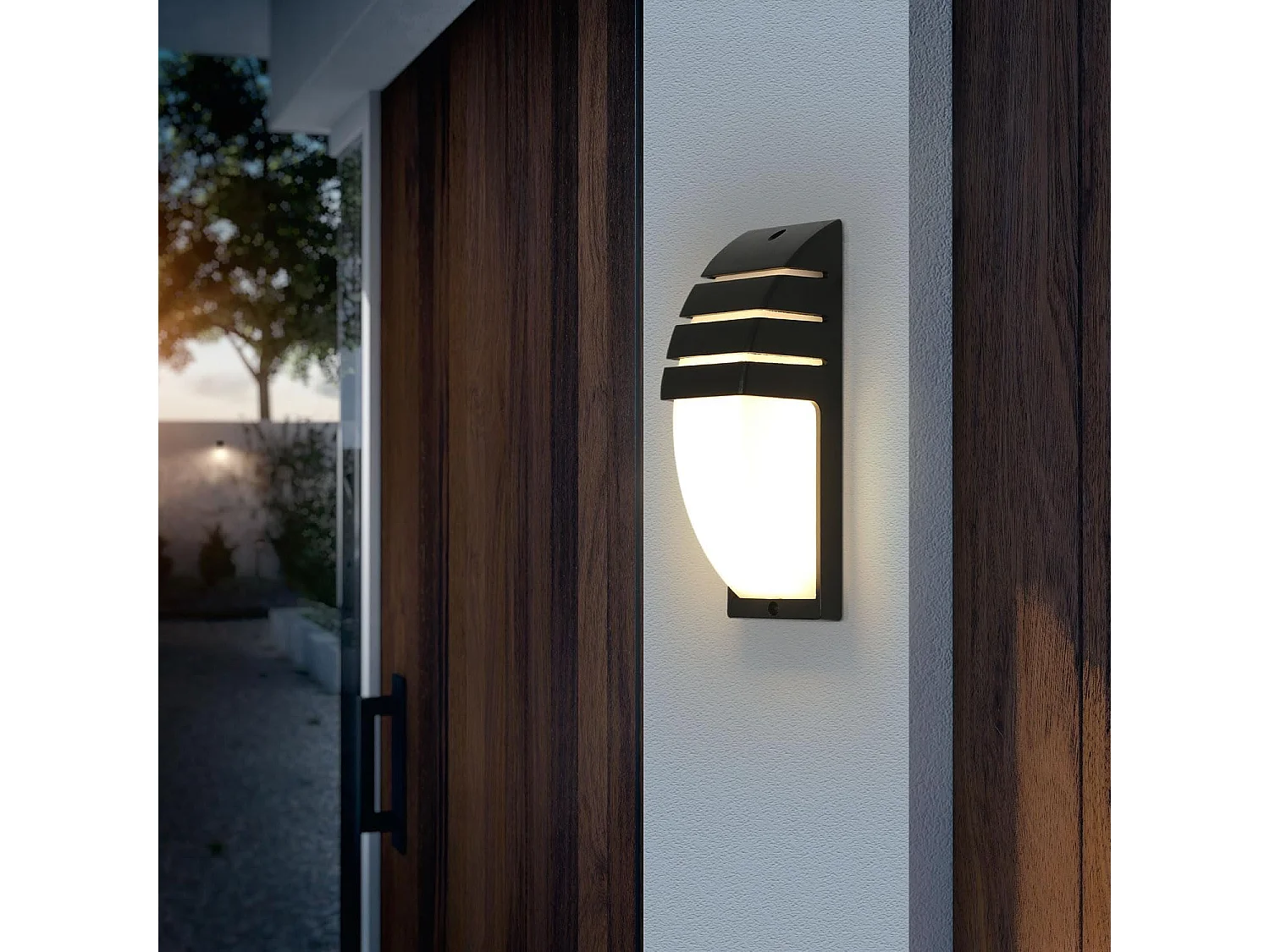 2 Pièces 12W Applique Murale Exterieure, Applique Exterieur/Intérieur LED IP65 Etanche, Applique Murale Intérieure pour Cour, Jardin, Terrasse, Mur. P