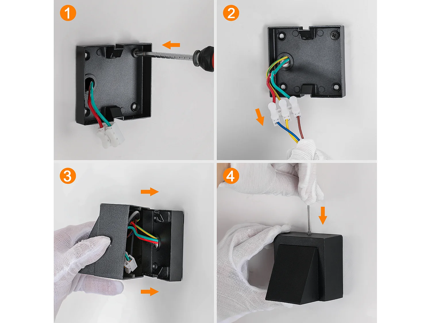 Applique Murale Étanche-2 Pièces, LED IP65, 5W Lumière Chaude, Aluminium, pour Extérieur et Intérieur, Jardin, Garage, Patio, Chambre, Salon