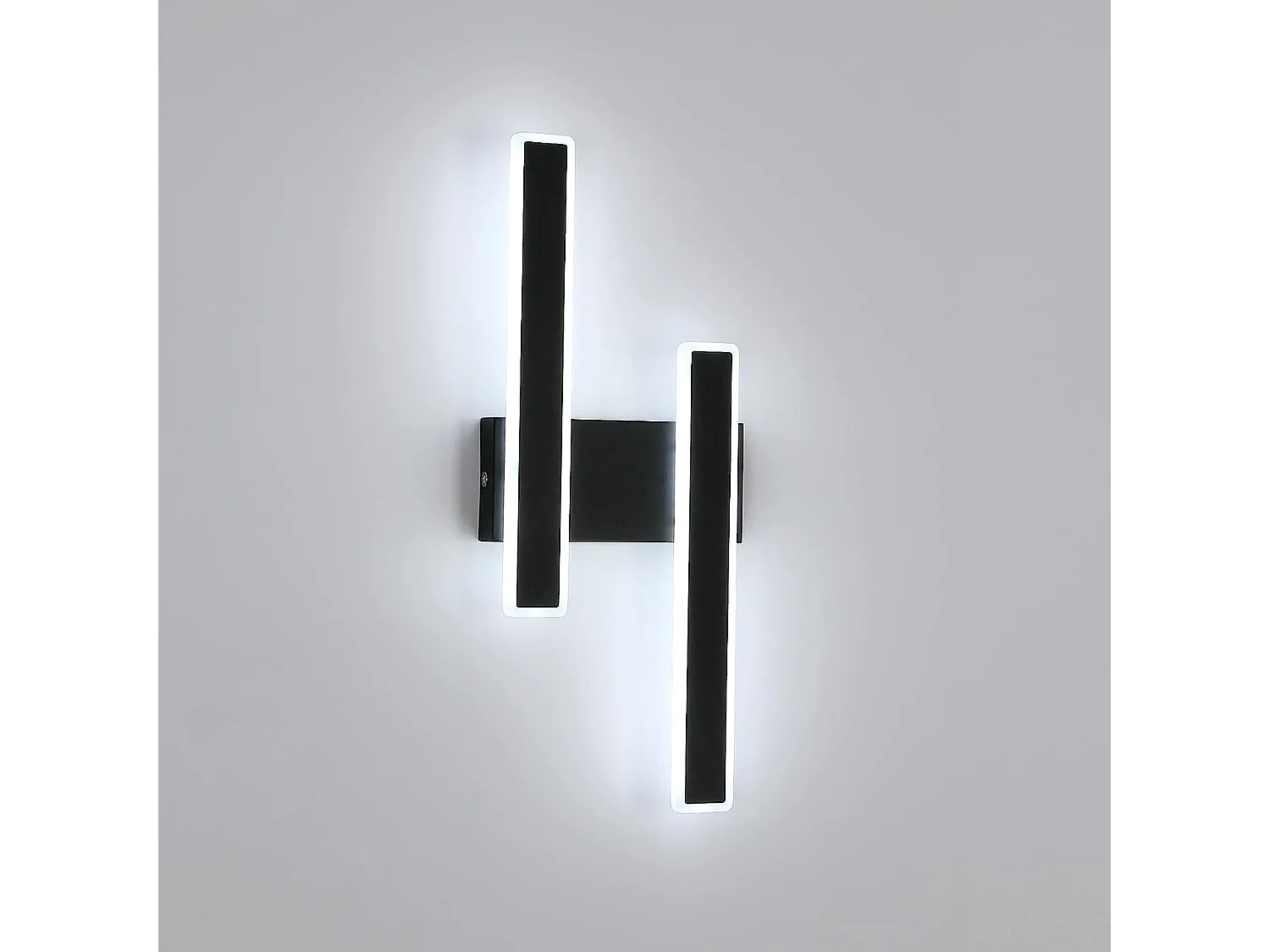Applique Murale LED Moderne, 32W, 3600LM, Noir, Chambre Salon Escalier, Bureau Blanc Froid 6500K