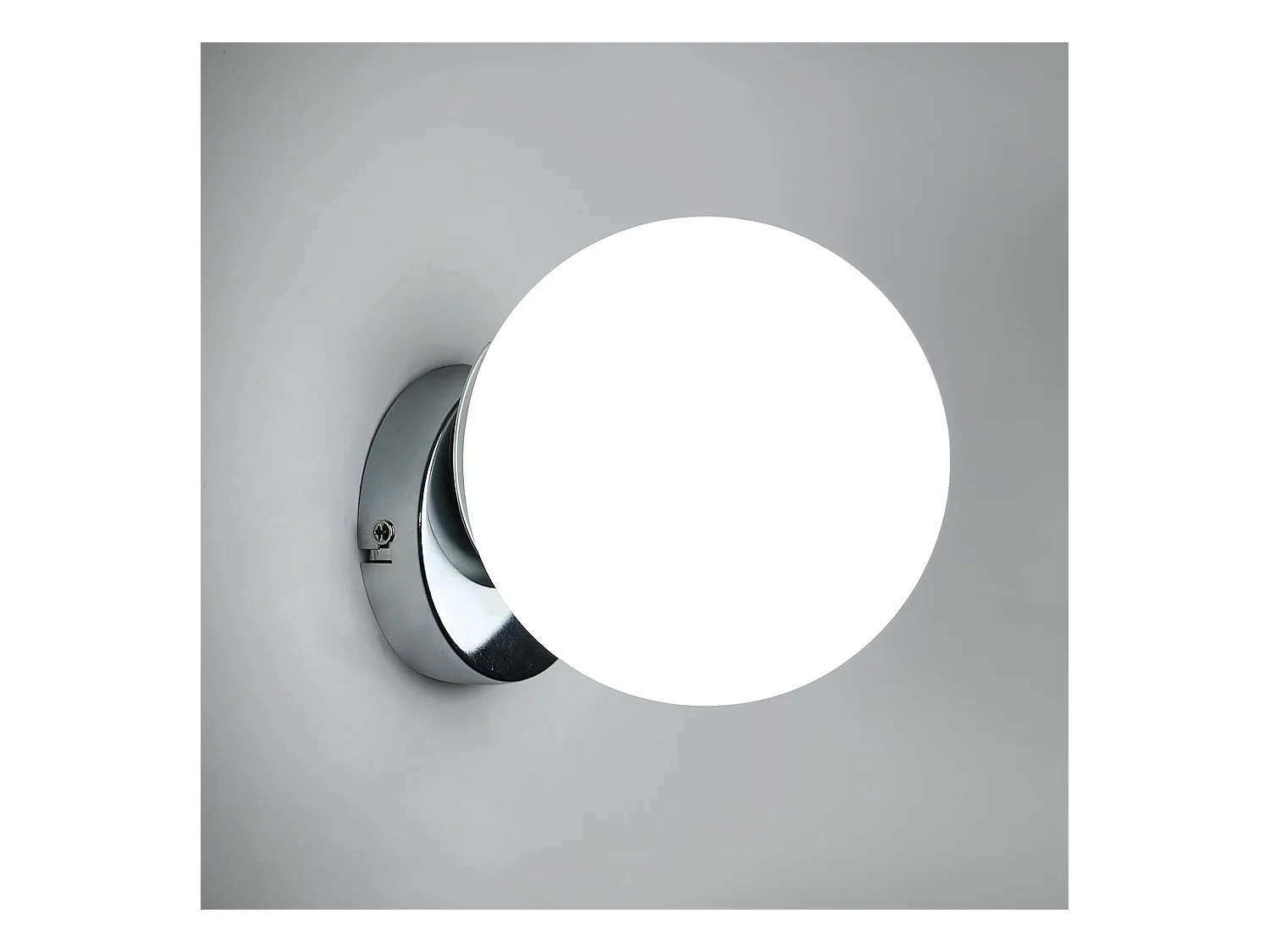 Applique Murale Intérieure, Lampe Murale Moderne, E27 Luminaire Mural Boule de Verre 15cm pour Chambre, Salon, Couloir Escalier, Balcon (sans ampoule