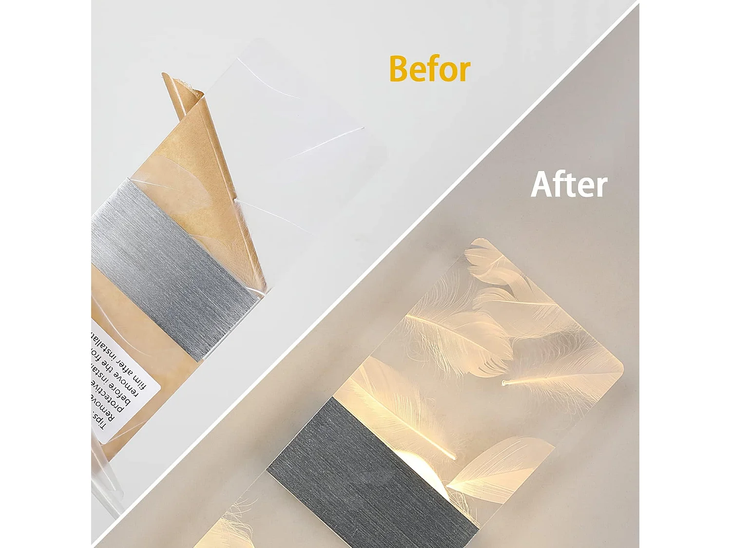 2 Pcs appliques murales LED 12 W au design moderne, en acrylique blanc chaud 3000 K, pour chambre, salon, couloir, escalier, argent