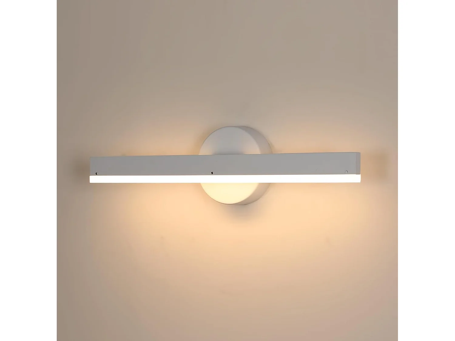 Applique Murale Intérieure，Applique Murale Longue Blanche LED，Lampe Murale 3000K Blanc Froid pour Chambre Salon Salle à Manger Couloir Escalier 426LM, 8W, 38CM