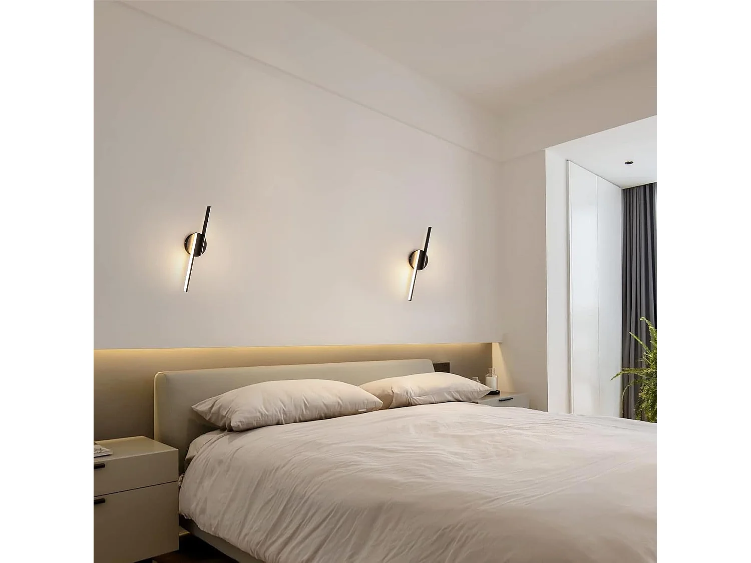 Applique Murale Interieur, Lampe Murale LED 16W 3000K Moderne lumière Blanche Chaude pour Salon Couloir Salle de Bain Escalier
