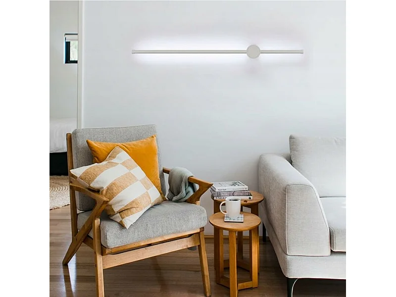 Applique murale LED, Blanc, en aluminium en forme de barre, 80 cm, Lumière blanche, 16W, pour chambre salon couloir