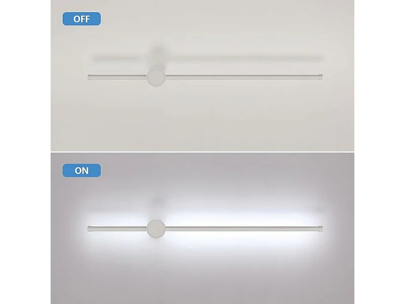 Applique murale LED, Blanc, en aluminium en forme de barre, 80 cm, Lumière blanche, 16W, pour chambre salon couloir