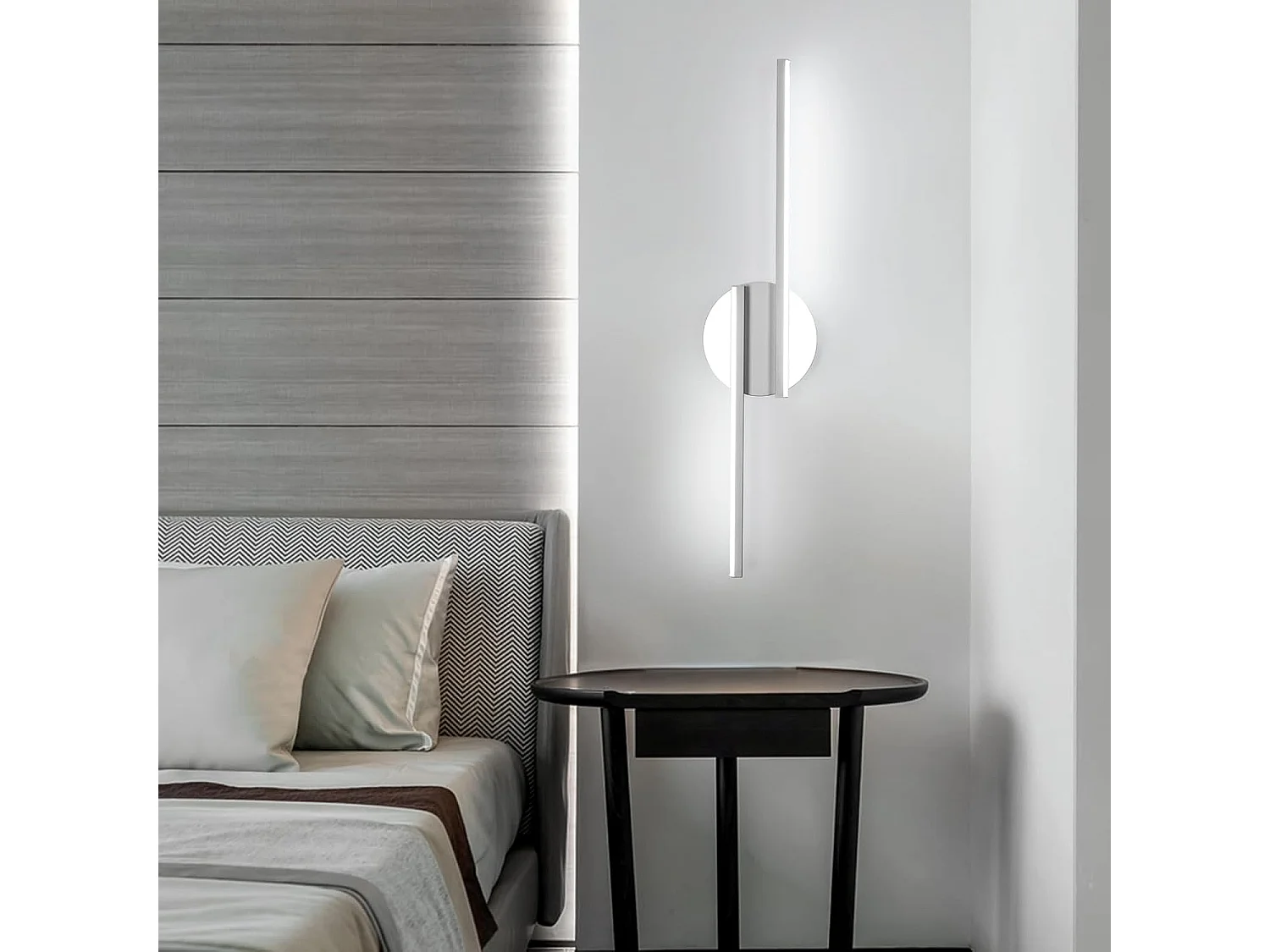 Applique Murale Intérieure LED Moderne 22W 2475LM, Lumière Blanche Froide 6500K, Parfait pour Salon, Couloir et Chambre à Coucher, Taille 55cm Blanc