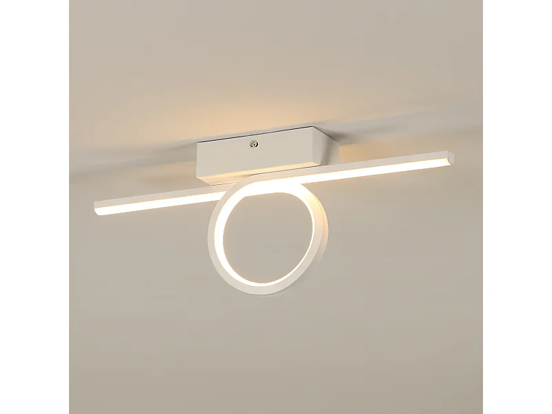 Plafonnier LED Moderne 16W - 3000K 1800 Lumen, Design Ligne Simple 40cm pour Chambre, Cuisine, Balcon