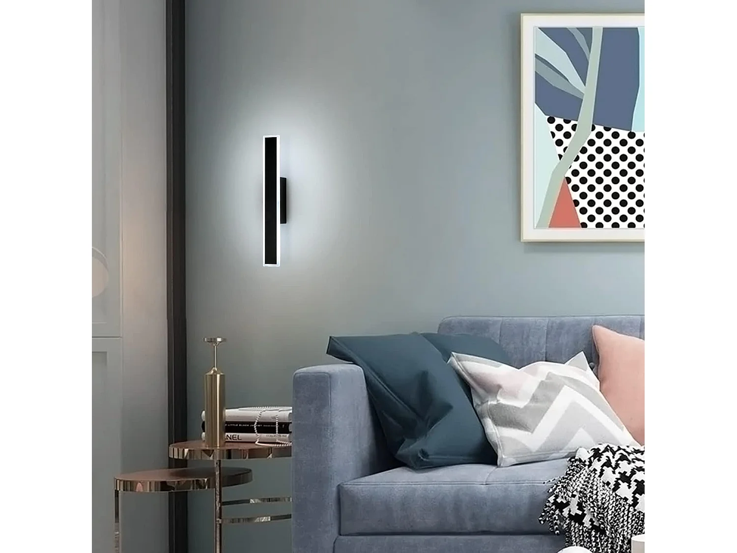 applique murale intrieur 12w 1000lm noir lampe murale led moderne 3000-6000k blanc chaud froid neutre applique dimmable led pour chambre salon escali