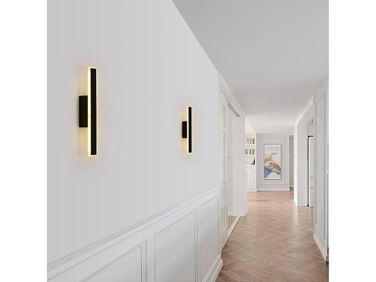 applique murale intrieur 12w 1000lm noir lampe murale led moderne 3000-6000k blanc chaud froid neutre applique dimmable led pour chambre salon escali