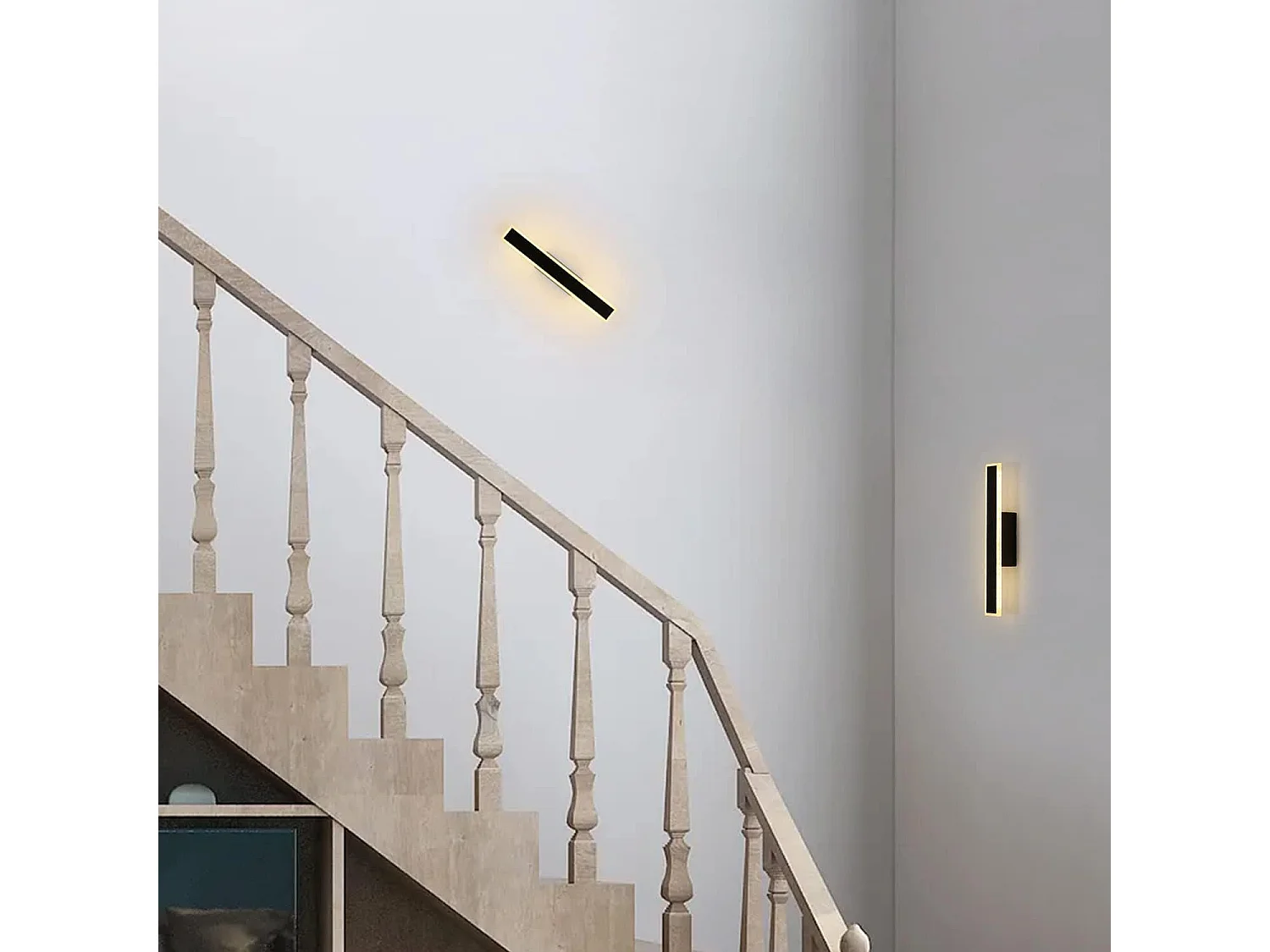 applique murale intrieur 12w 1000lm noir lampe murale led moderne 3000-6000k blanc chaud froid neutre applique dimmable led pour chambre salon escali