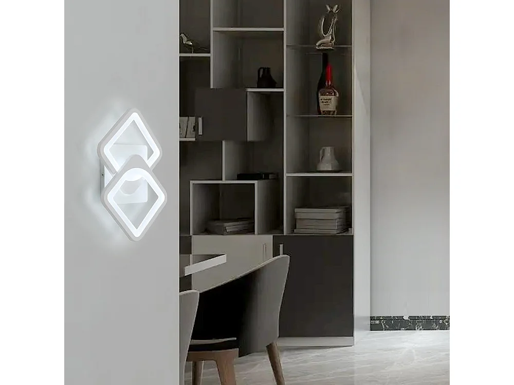 Applique Murale Intérieure 24w Lampe Murale LED, Forme Convertible, pour Escaliers Intérieurs Salon Chambre Dimmable 3000K/4000K/6500K