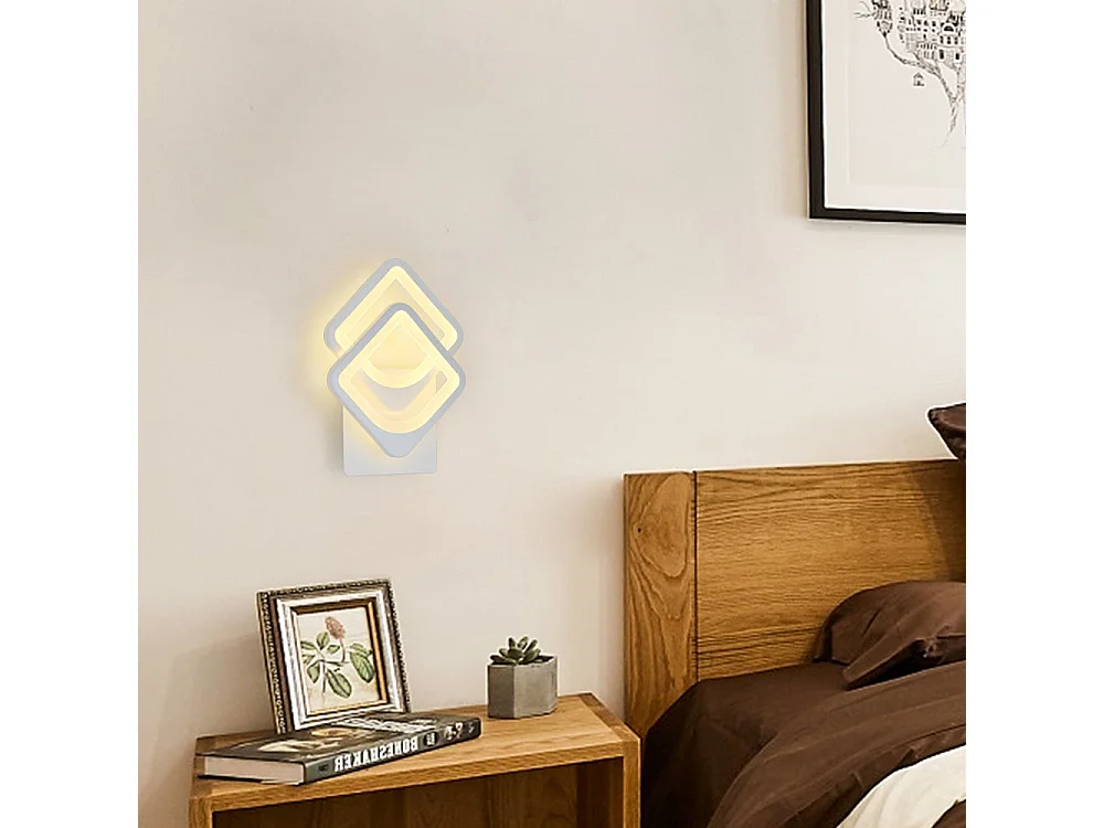 Applique Murale Intérieure 24w Lampe Murale LED, Forme Convertible, pour Escaliers Intérieurs Salon Chambre Dimmable 3000K/4000K/6500K