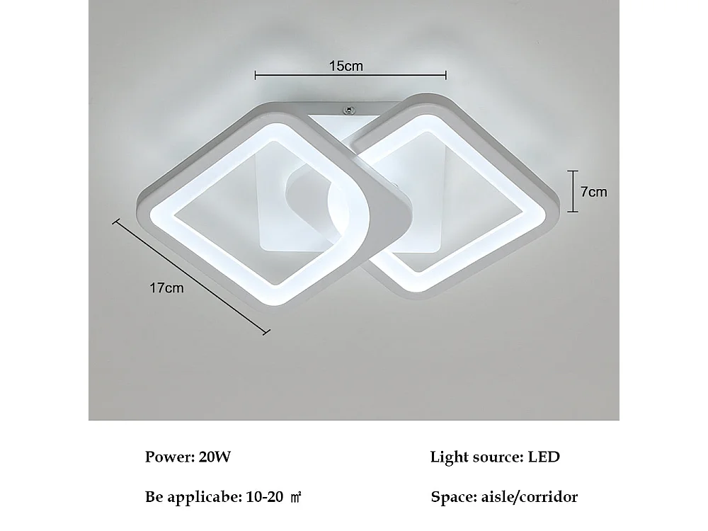 Applique Murale Intérieure 24w Lampe Murale LED, Forme Convertible, pour Escaliers Intérieurs Salon Chambre Dimmable 3000K/4000K/6500K