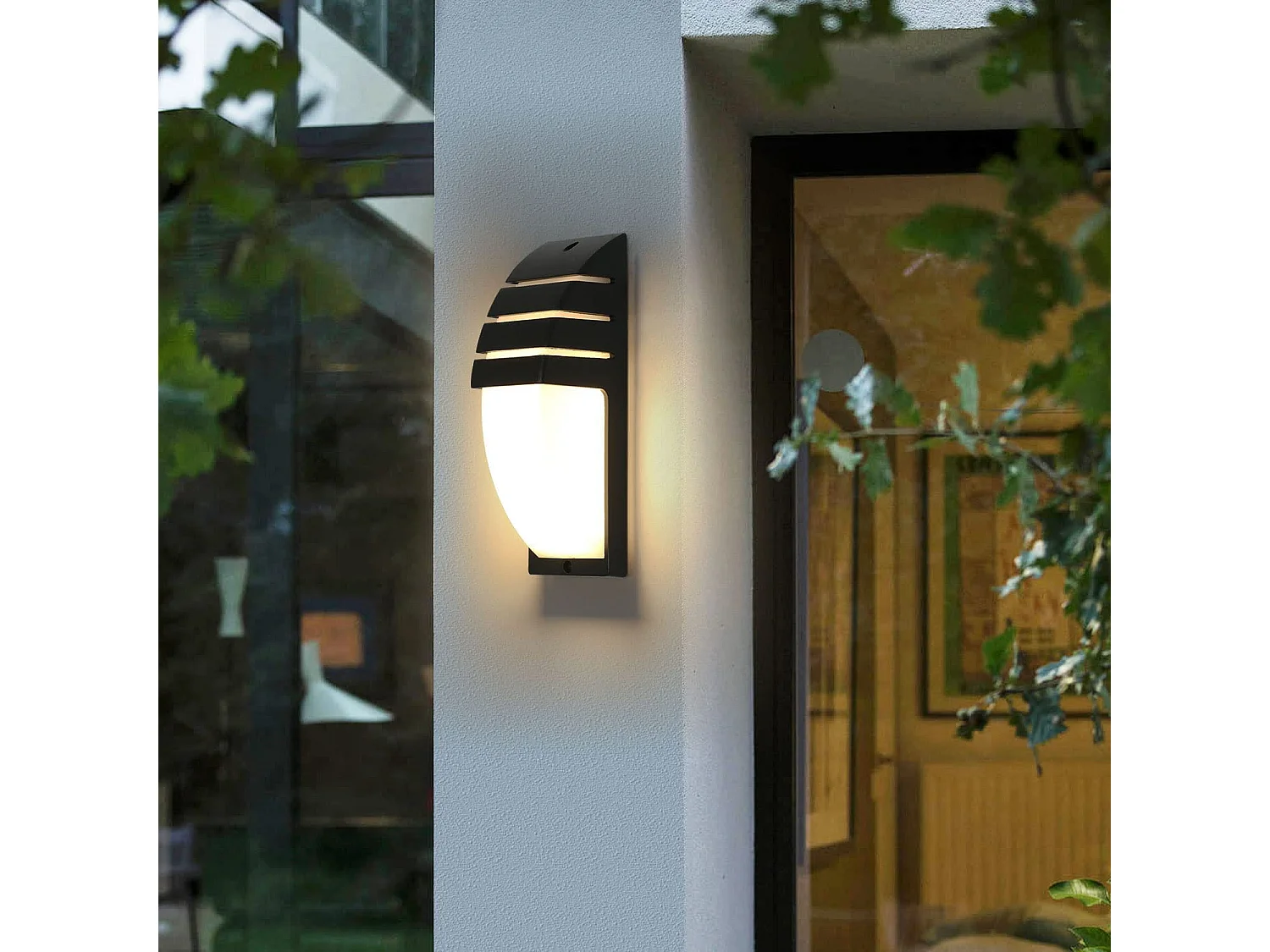 Applique Murale LED Noire à Angle de Faisceau Réglable pour Intérieur et Extérieur Puissance 12W Blanc Chaud 3000K Étanche IP65 pour Garage Terrasse et Jardin