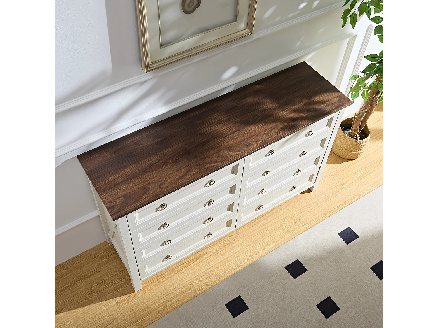 Buffet met 8 lades - MDF - Wit