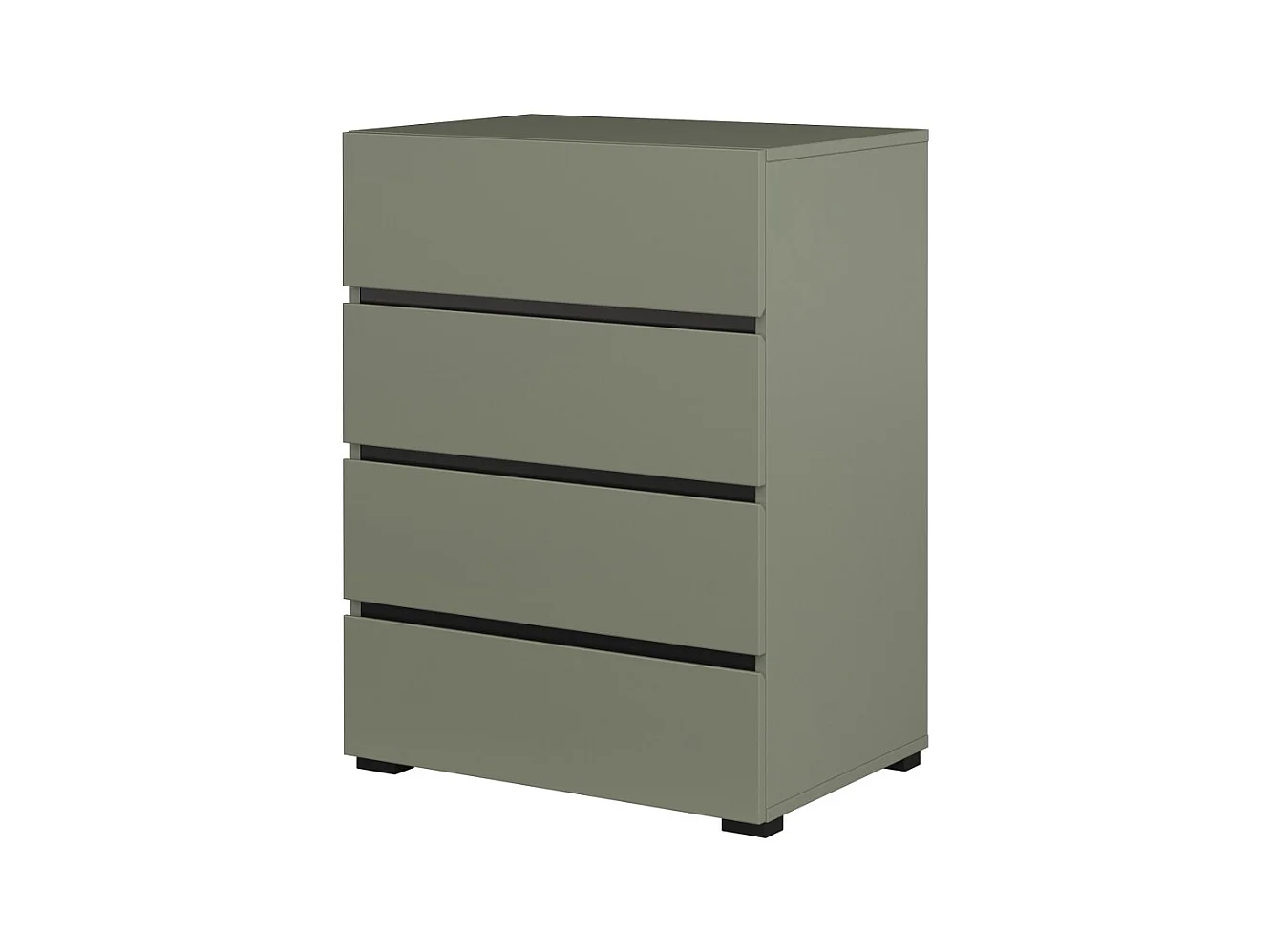 Pequeno buffet HAVANA – 4 gavetas – Verde sálvia – Design moderno e compacto