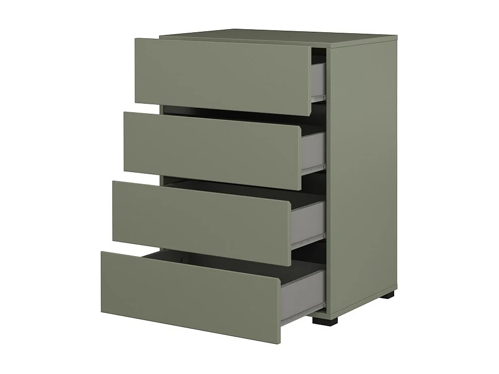 Petit buffet HAVANA – 4 tiroirs – Vert sauge – Design moderne et compact