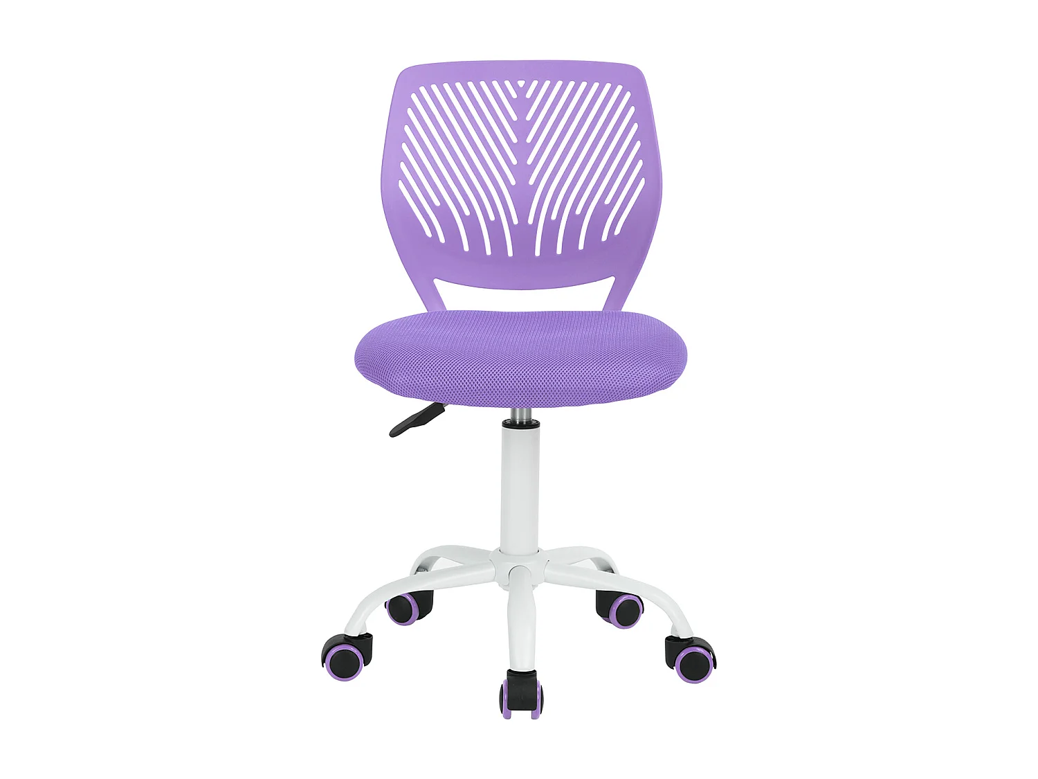 URBAN MEUBLE Chaise de bureau pivotante violet, dossier ergonomique, revêtement en maille, hauteur réglable, style moderne, pour la maison et le bureau