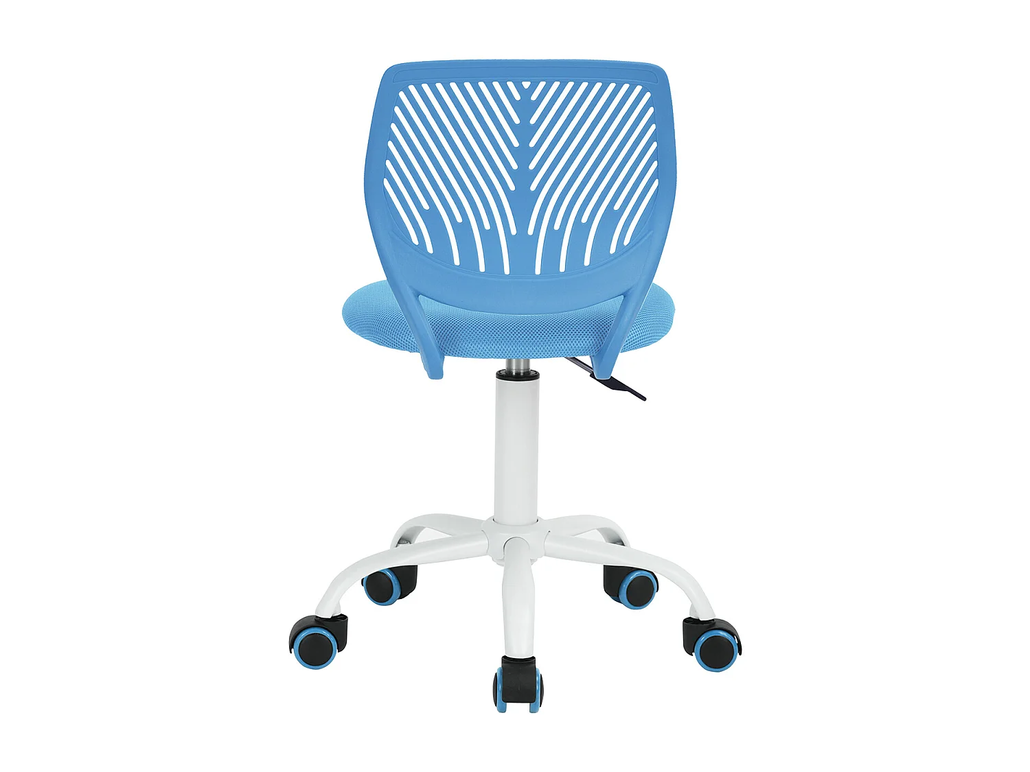 URBAN MEUBLE Chaise de bureau pivotante bleu, dossier ergonomique, revêtement en maille, hauteur réglable, style moderne, pour la maison et le bureau