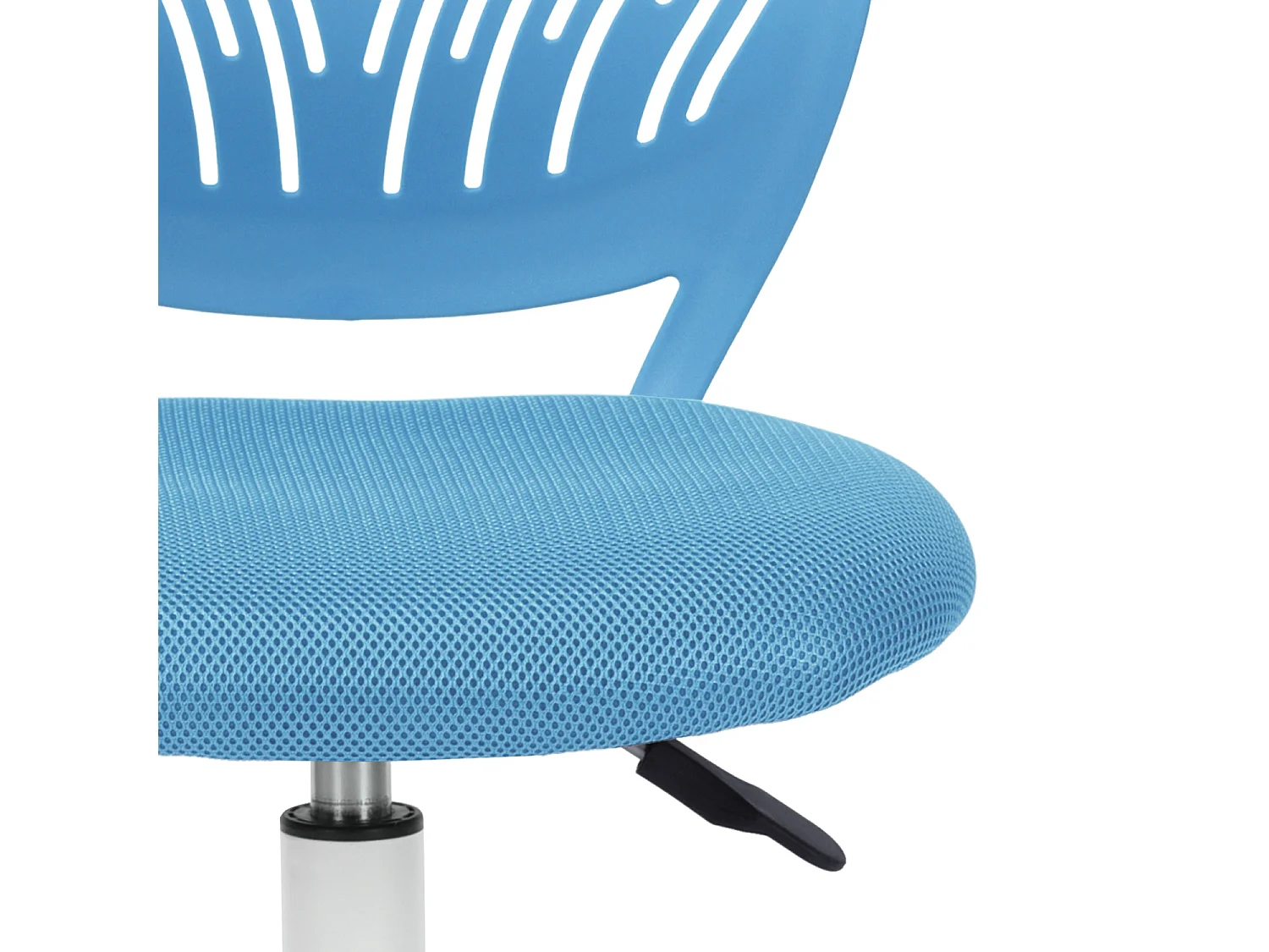 URBAN MEUBLE Chaise de bureau pivotante bleu, dossier ergonomique, revêtement en maille, hauteur réglable, style moderne, pour la maison et le bureau