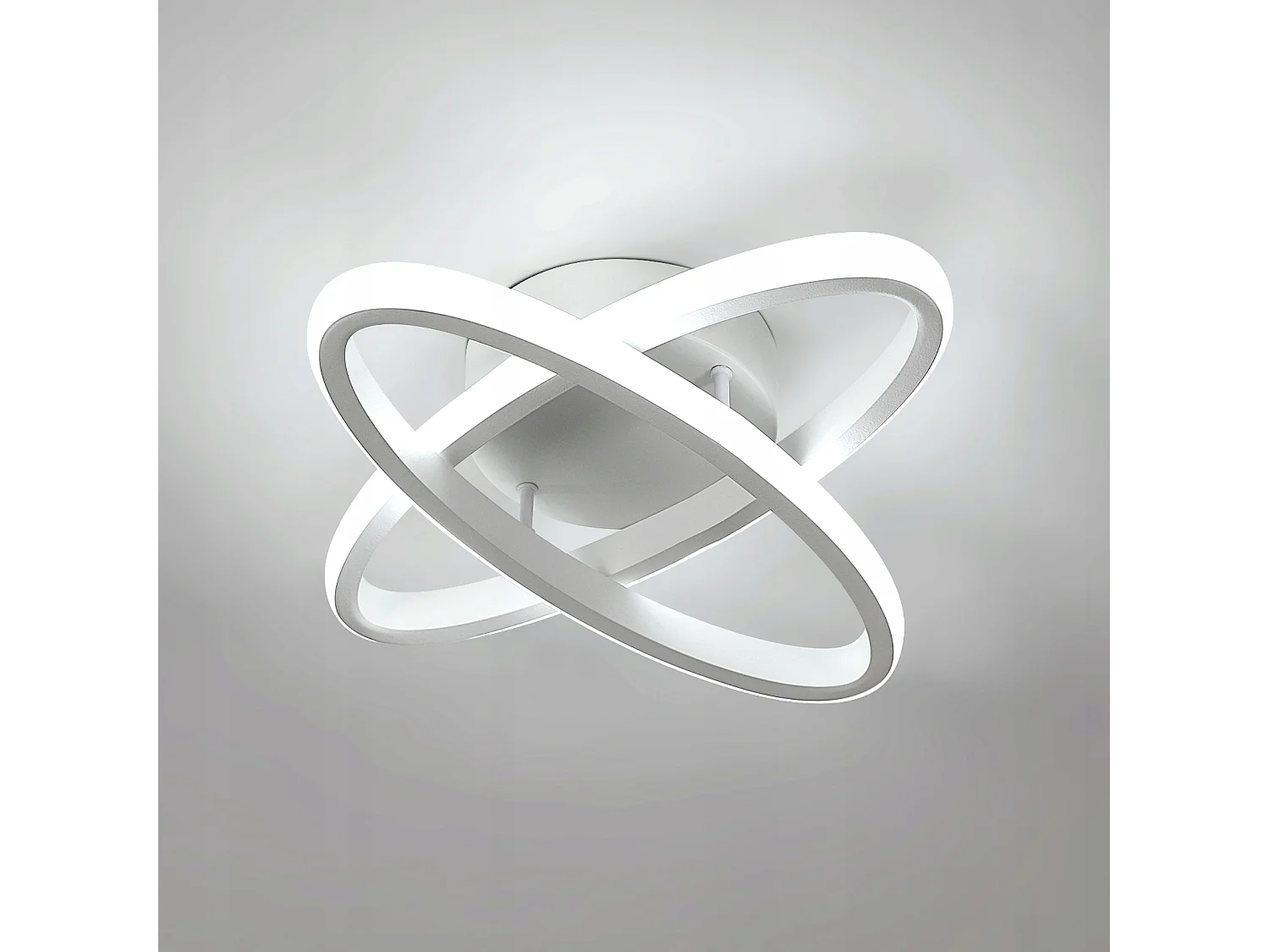 Plafonnier LED, Blanc Ovale, 27W 6500K Lumière Blanche Froide, pour Salon Chambre