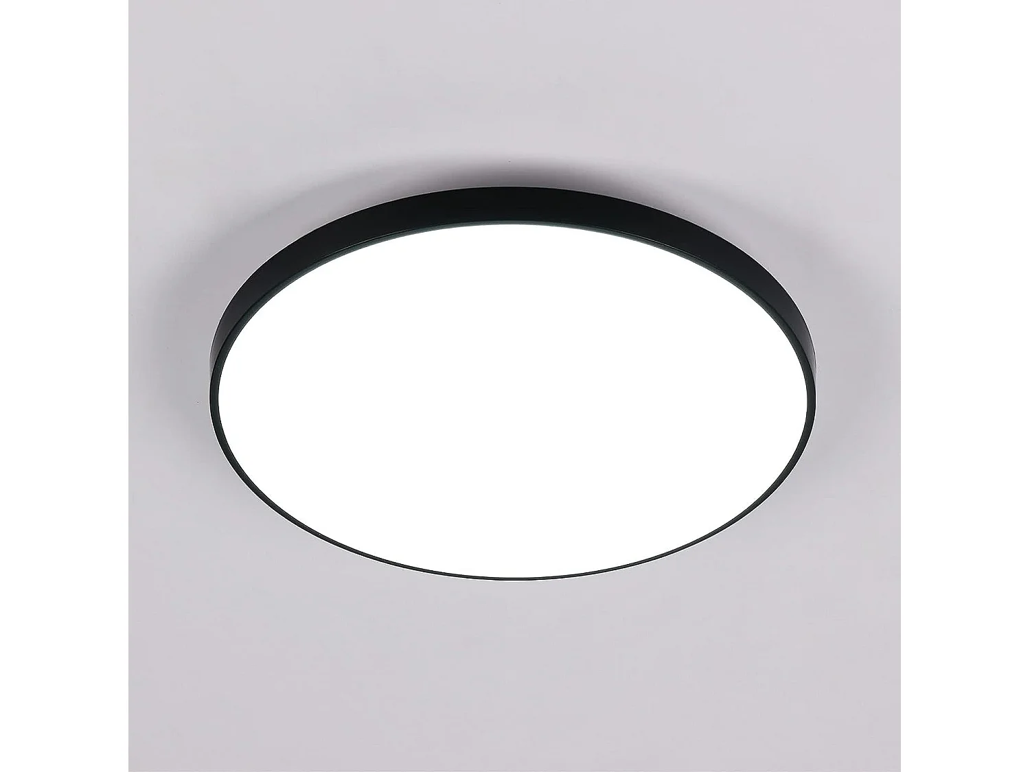 Plafonnier LED Rond Moderne, 24W 6500K Blanc froid, IP54 Imperméable  Pour Salle de Bain, Salon, Cuisine & Chambre - 27cm