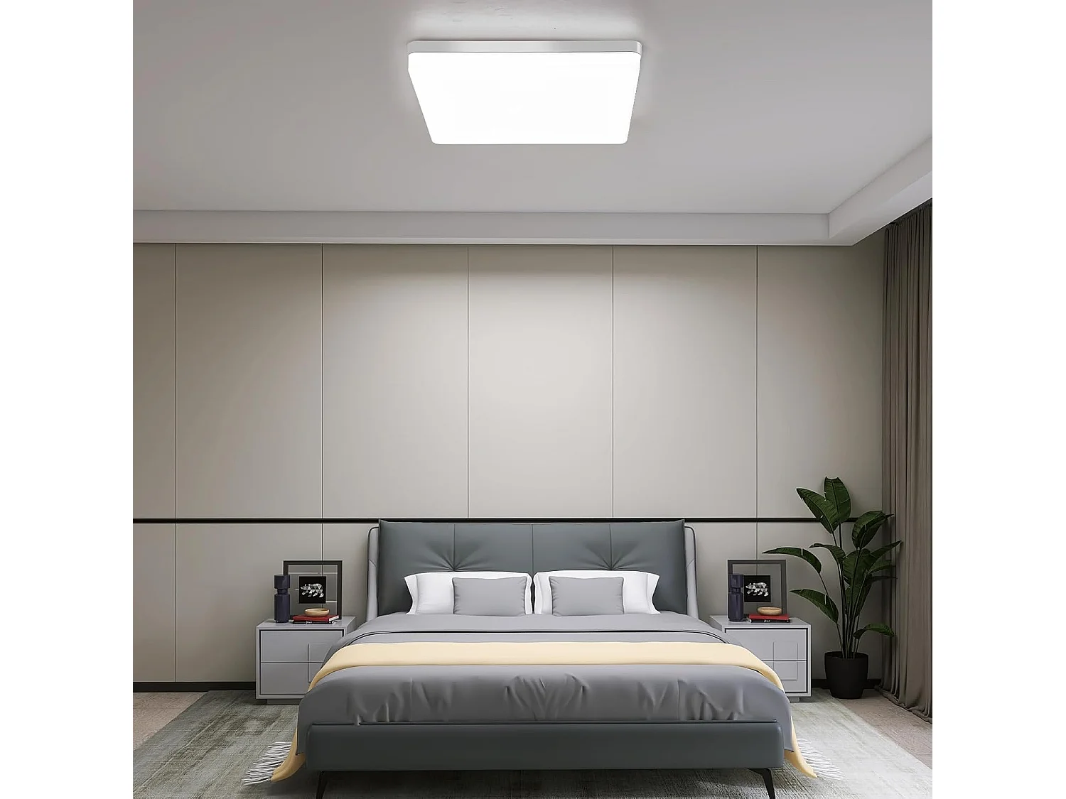 Plafonnier LED Carré, Lampe de Plafond LED, IP44 Plafonnier LED, Luminaire Plafonnier Applicable à Salle De Bain, Salon, Cuisine, Chambre, Couloir, B