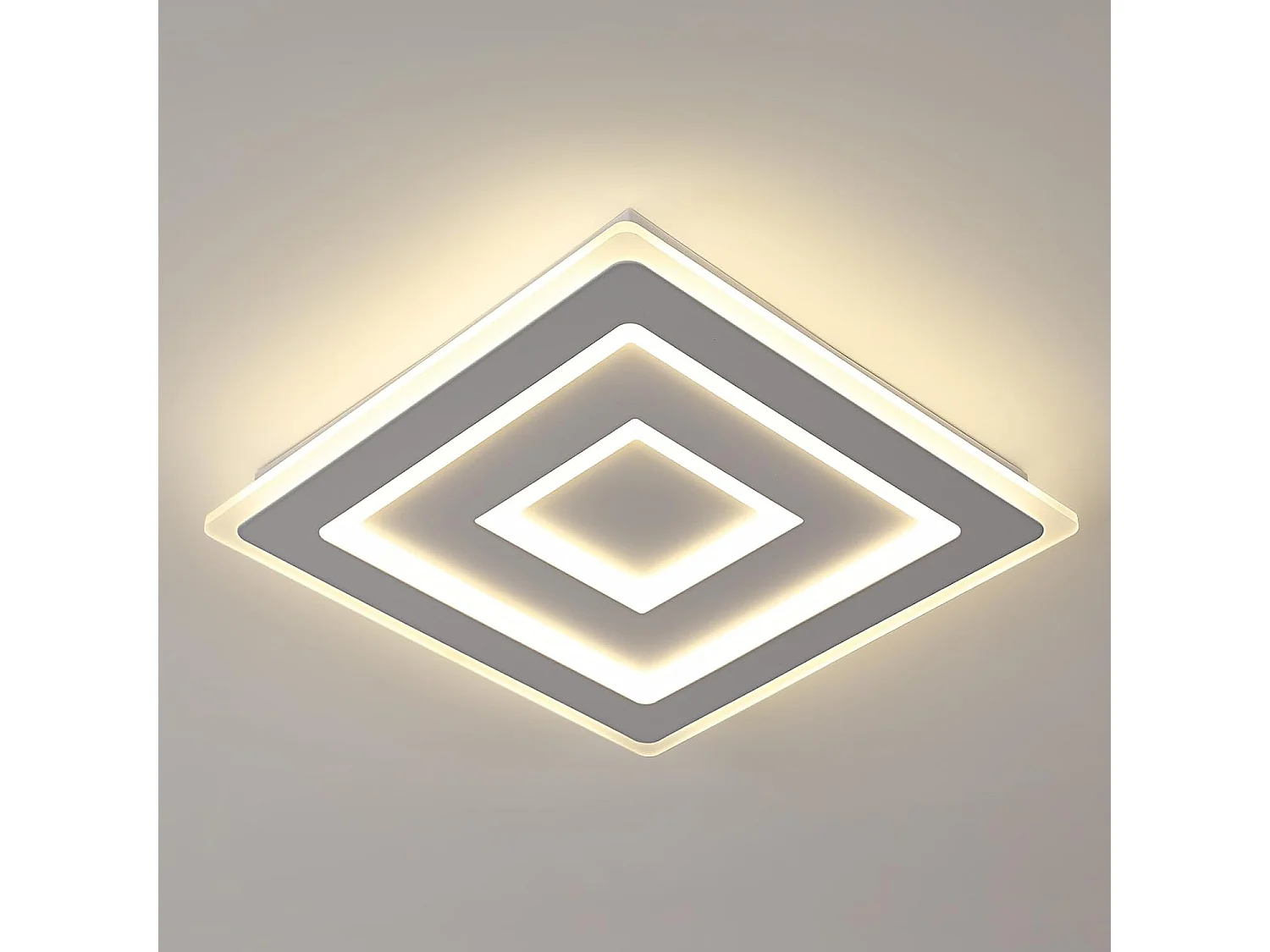 Plafonnier LED Ultra-mince, Blanc, 52W 4000K Lumière Blanche Neutre, en Acrylique, 40*5 CM