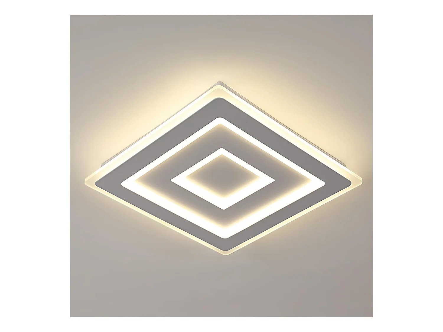 Plafonnier LED Ultra-mince, Blanc, 52W 4000K Lumière Blanche Neutre, en Acrylique, 40*5 CM
