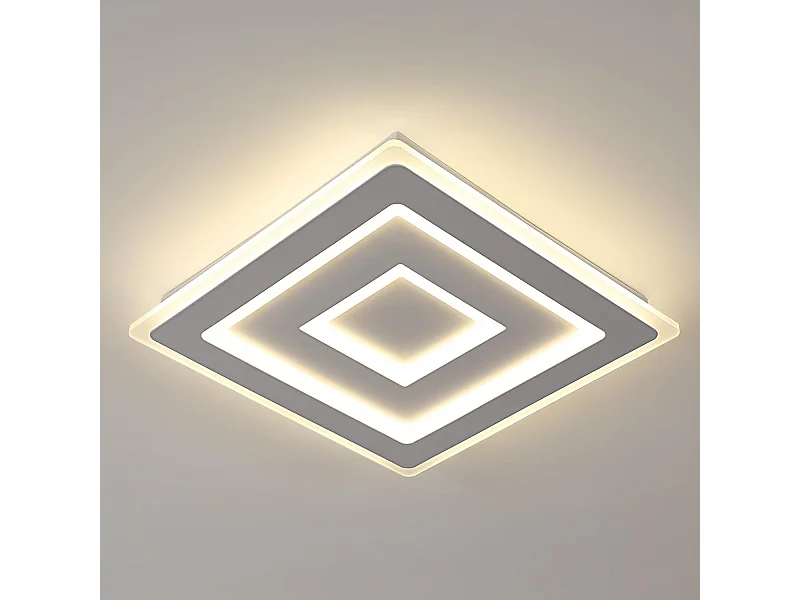 Plafonnier LED Ultra-mince, Blanc, 52W 4000K Lumière Blanche Neutre, en Acrylique, 40*5 CM