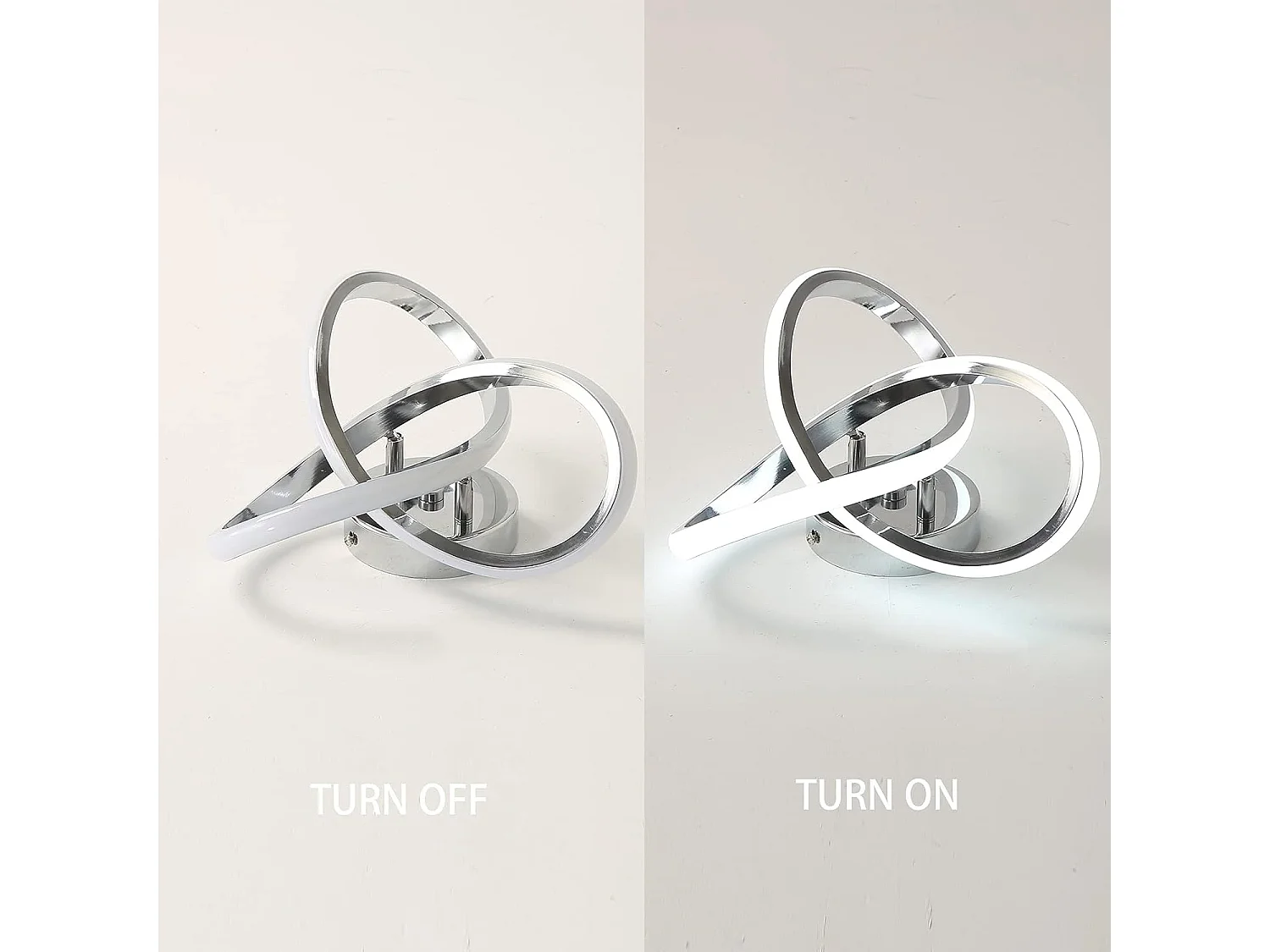 Plafonnier LED Moderne, Argent, en Métal aluminium, Lumière Blanche 6000K,  25 * 25 * 10 CM, Petite Lampe