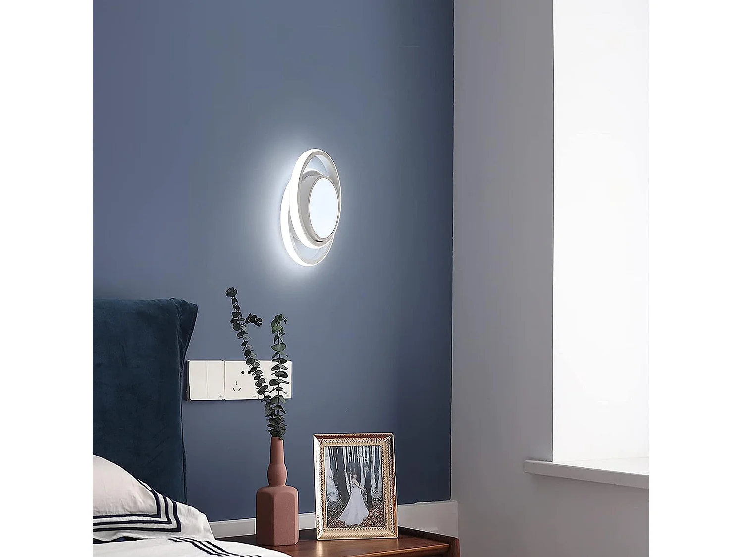 2 pièces Plafonnier LED 32W Design moderne 32W Rond Lampe de Plafond Blanc Froid 6000K Pour salon chambre à coucher salle à manger bureau Blanc 28cm