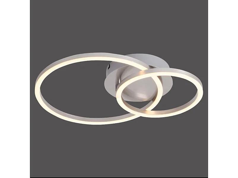Plafonnier LED, Blanc Rond, 35W 3500K Lumière Blanche Chaude, en Acrylique, 50*40*10,5CM, pour Salon