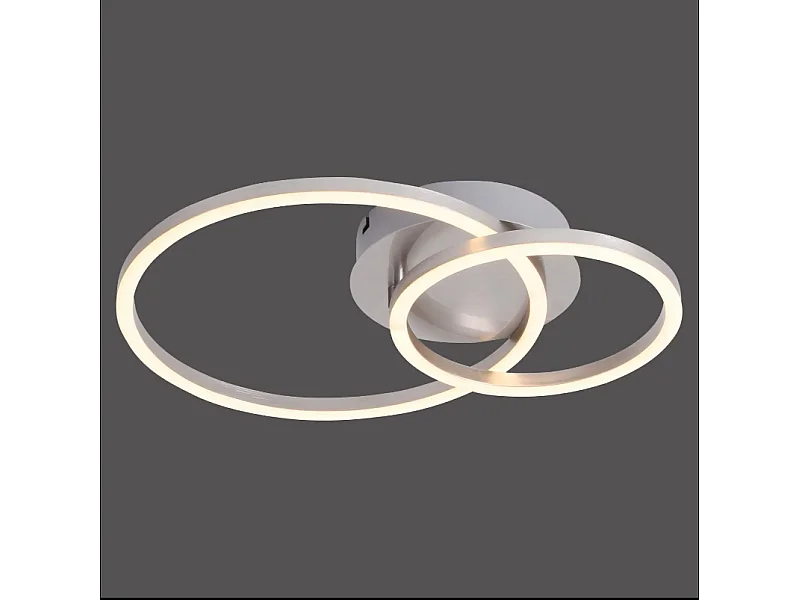 Plafonnier LED, Blanc Rond, 35W 3500K Lumière Blanche Chaude, en Acrylique, 50*40*10,5CM, pour Salon