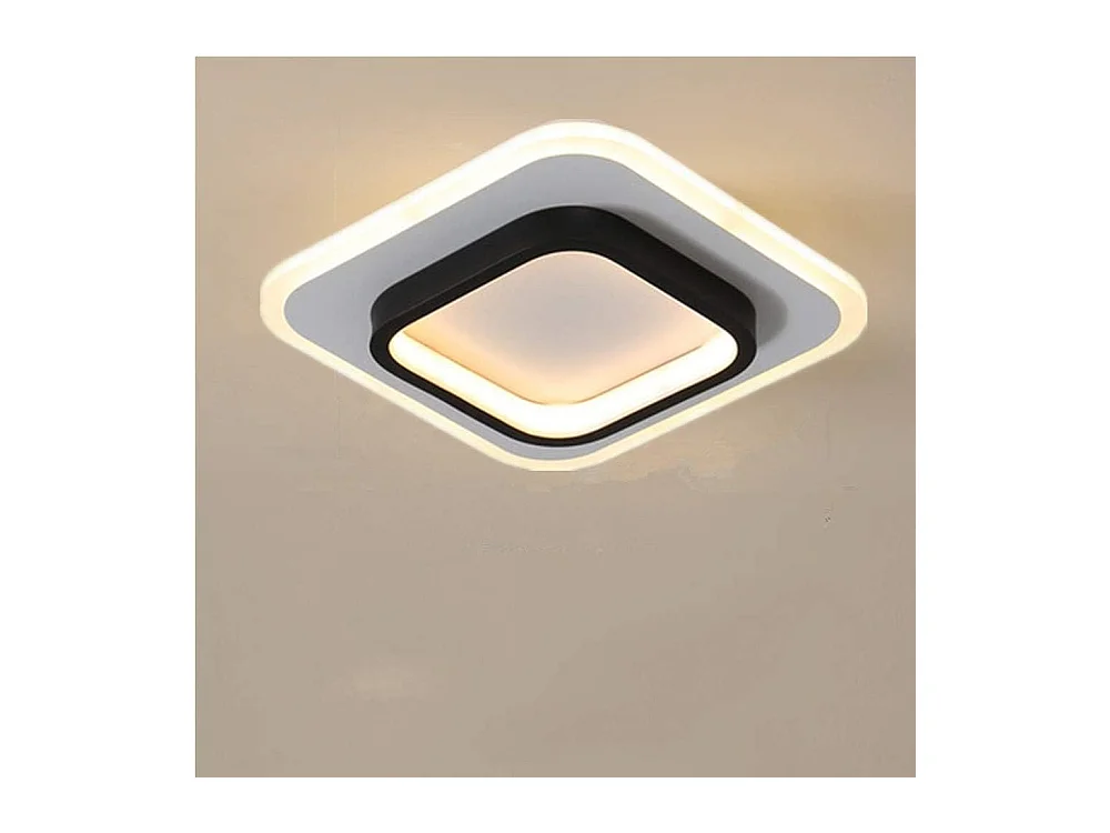 Plafonniers carrés 22W,Plafonniers LED, Lampe de Plafond 3500K pour Salle de Bain, Salon, Chambre, Cuisine, Couloir (Blanc Chaud)