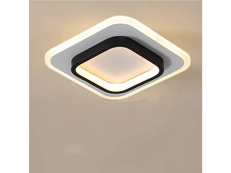 Plafonniers carrés 22W,Plafonniers LED, Lampe de Plafond 3500K pour Salle de Bain, Salon, Chambre, Cuisine, Couloir (Blanc Chaud)