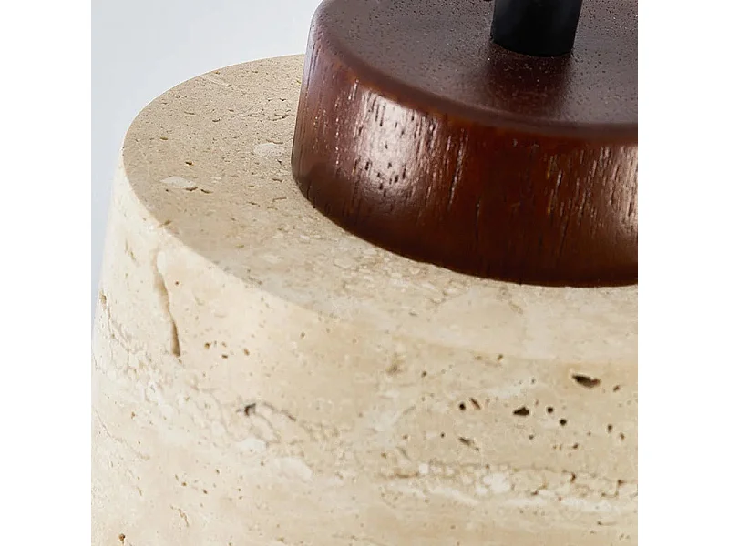 Suspension Wabi-Sabi – Design japonais en pierre jaune, lampe de chevet pour chambre, hôtel ou bar B
