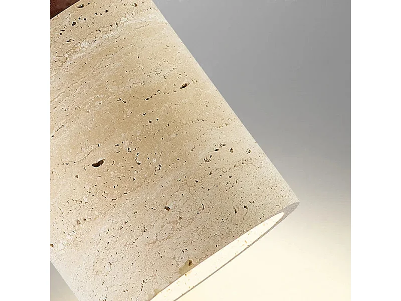 Suspension Wabi-Sabi – Design japonais en pierre jaune, lampe de chevet pour chambre, hôtel ou bar B