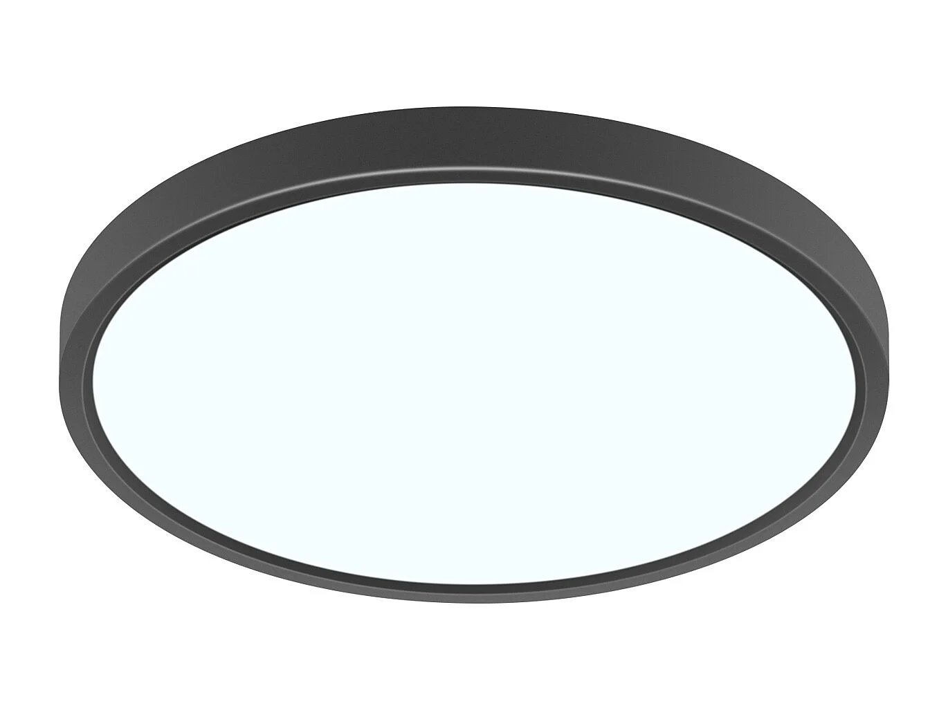 Luminaire Plafond LED 24W 2400LM blanc froid 6500K finition noire rond élégante pour Chambre Salon Couloir Diamètre 30cm