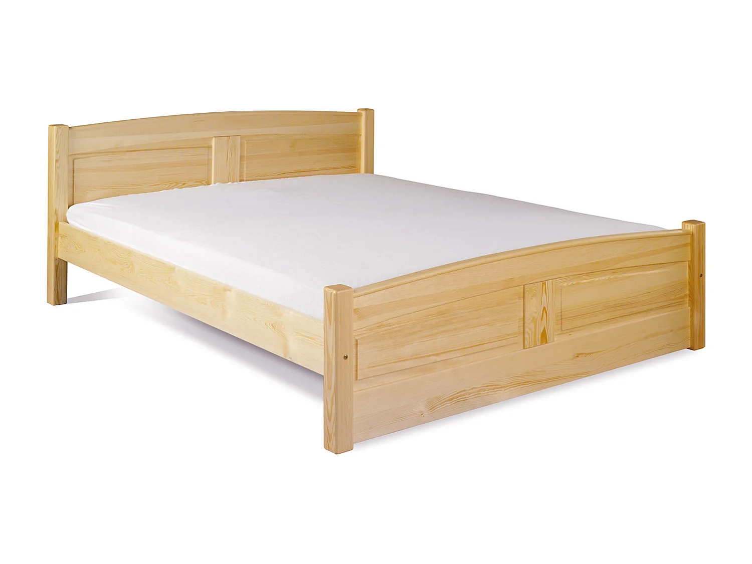 Lit 140x200 Royal en bois, couleur pin
