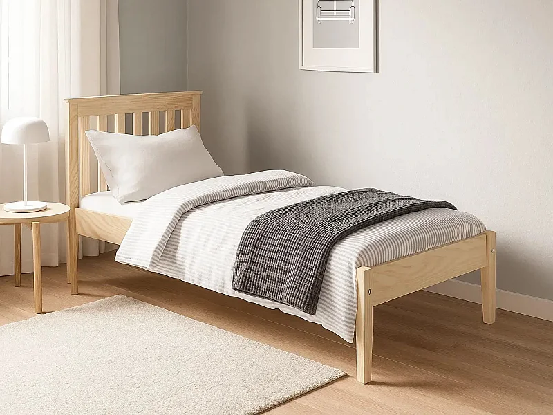 Łóżko 90x200 drewniane Gres, kolor sosnowy