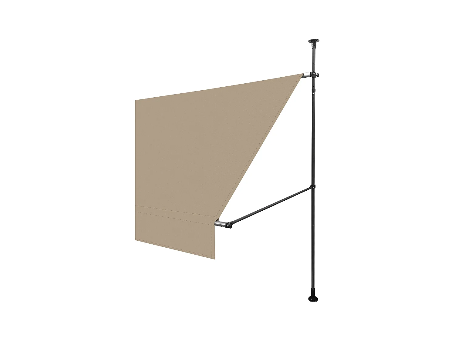 Wasabi - Store Banne Manuel Cityline Beige - Auvent Portable Réglable - 3x1,2m - Toile Polyester UV - Inclinaison Réglable