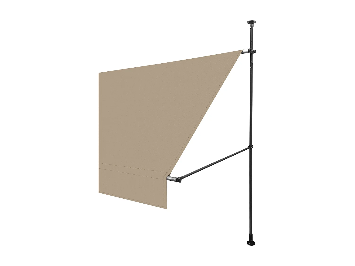 Wasabi - Toldo Exterior Cityline Beige 3x1,2m - Portátil y Ajustable sin Taladrar - Lona Poliéster UV - Inclinación Regulable - Resistente para Jardín y Balcón